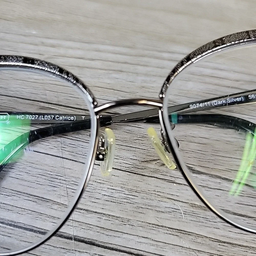 Coach‎ HC 7027 L057 Catrice 9074/11 Dark Silver Eyeglasses Frames Only 56-15 135